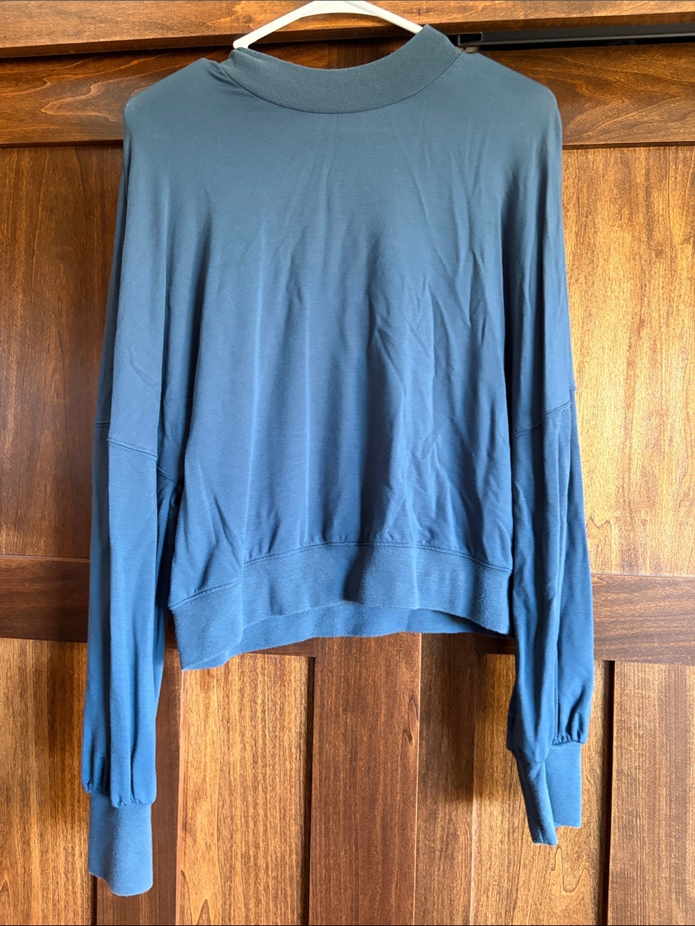 Fabletics Teal-Blue Lightweight Pullover Sweatshirt